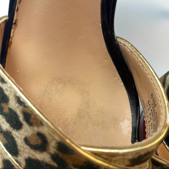 Nine & Co Cheetah Print Open Toe Spiked Stripper Heels - Picture 5 of 14